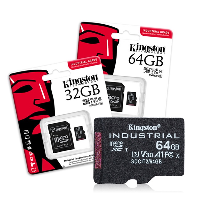 金士頓 INDUSTRIAL 32G 64G micro SDHC XC U3 V30 A1 工業 高耐用 記憶卡