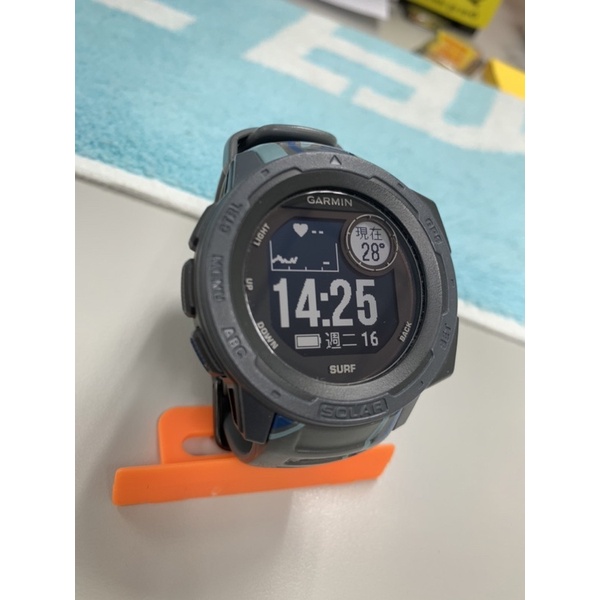 ［二手特賣］Garmin INSTINCT SOLAR 本我系列 太陽能 GPS 智慧腕錶 (衝浪版)