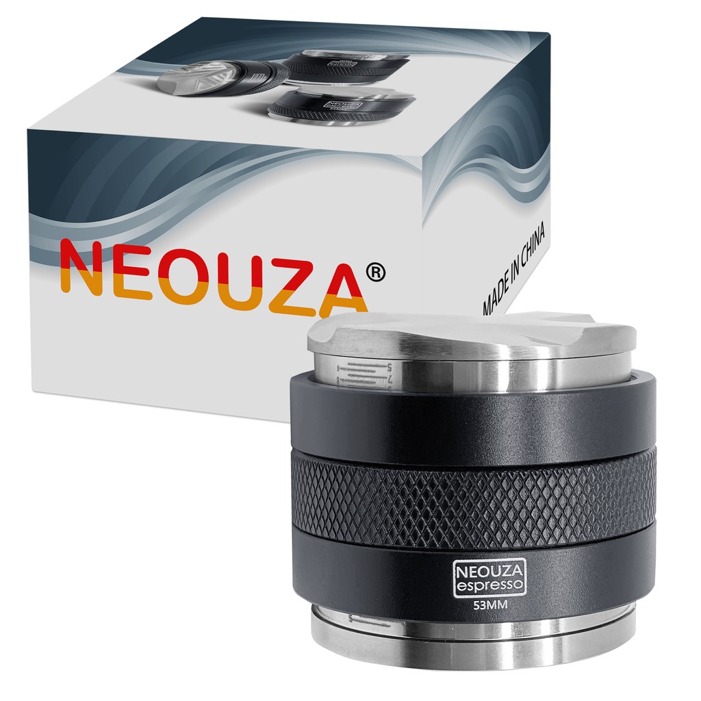 NEOUZA 51mm 53mm 58mm雷射校準刻度 咖啡機布粉器壓粉錘 二合一 雙頭可調整  304不鏽鋼咖啡用品