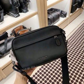 【現貨】美國代購 Coach 新品 Graham 男士 皮革 男款 老花 相機包 斜背包 側背包