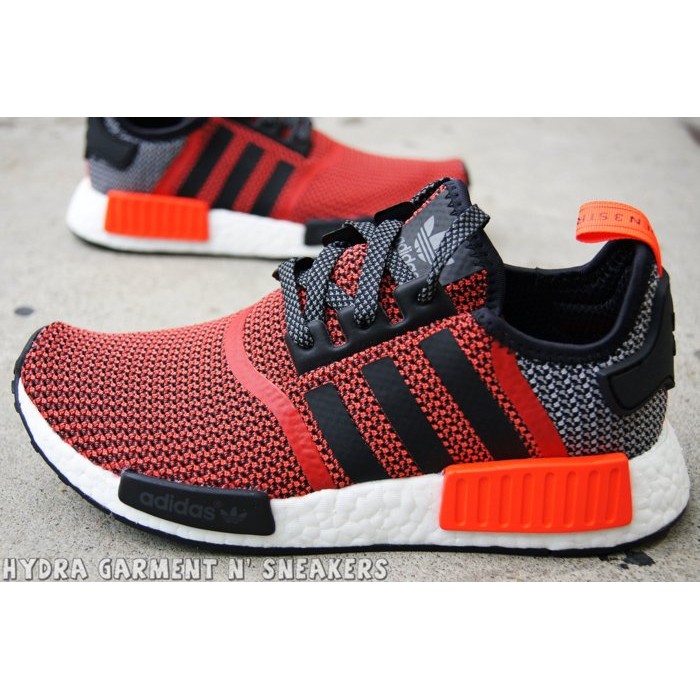 【HYDRA】adidas NMD R1 橘紅 灰黑 藍 編織 BOOST 輕量 慢跑 3M 反光【S79158】