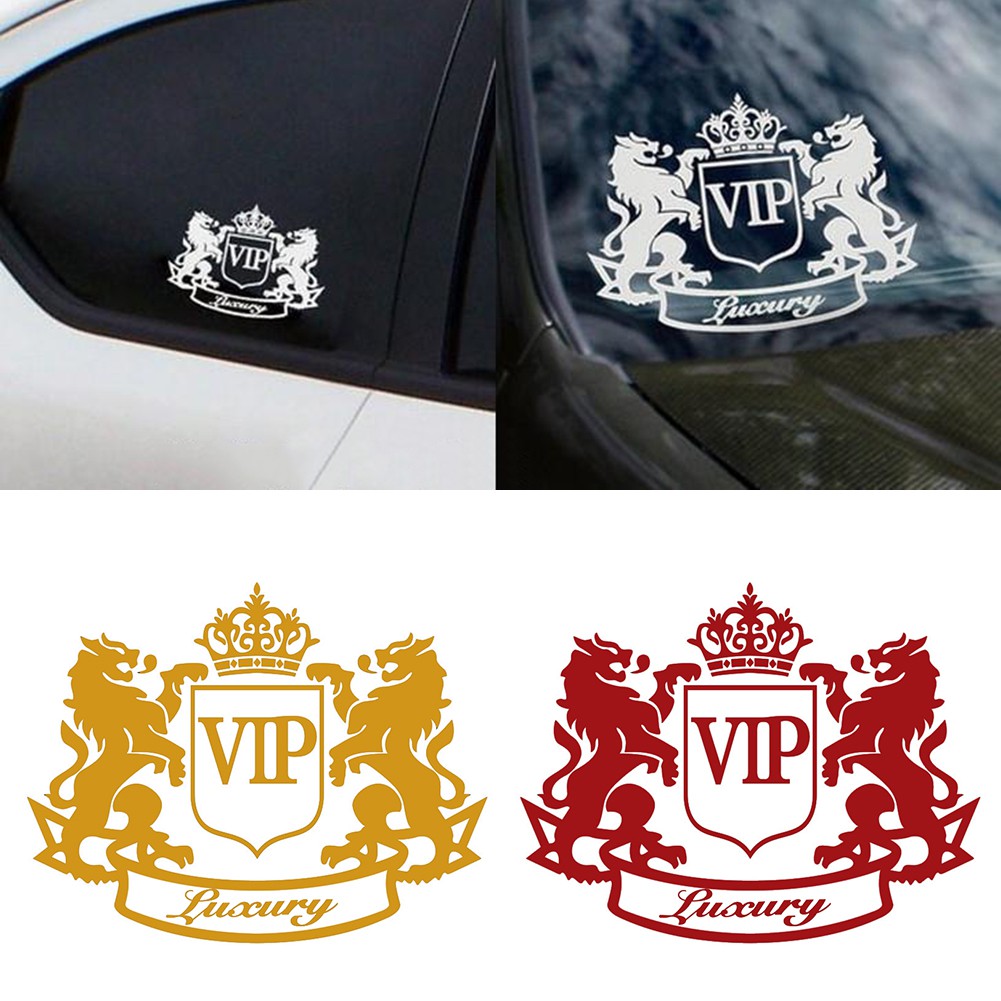 【滿299免運】精緻VIP獅子 汽車摩托車電動車隨意 車貼 紙汽車改裝 反光VIP 車貼