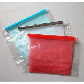 《現貨》1000ml 無毒食品級 矽膠保鮮袋 密封袋 / 3色