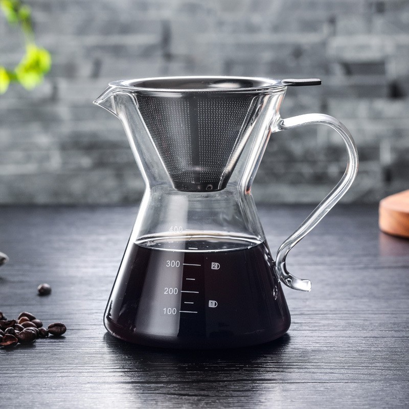 Lifease 400ml 耐熱玻璃咖啡壺 手衝咖啡壺 分享壺 美式咖啡 手衝壺