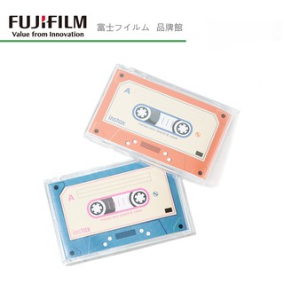 FUJIFILM 富士 原廠 錄音帶造型 相片立牌收納盒 mini 拍立得 底片 專用 壓克力 立牌 收納盒