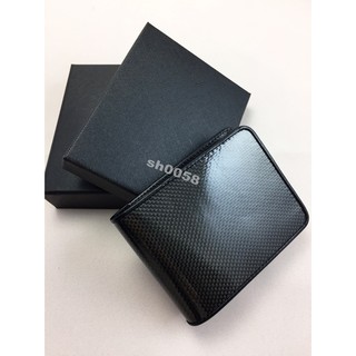 Real Carbon Fiber Wallet 真卡夢真碳纖維男用真牛皮流行皮夾 黑線 內有9卡夾表面光滑