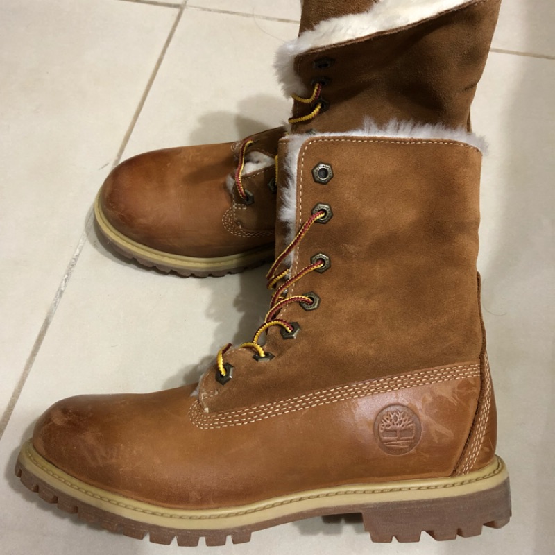 Timberland 女款反折保暖雪靴  全新 US7 24cm 全新出清價