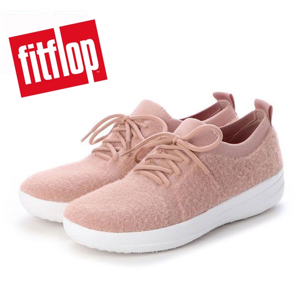 FitFlop F-SPORTY COMFFKNIT SNEAKERS 運動風繫帶休閒鞋 (粉膚)