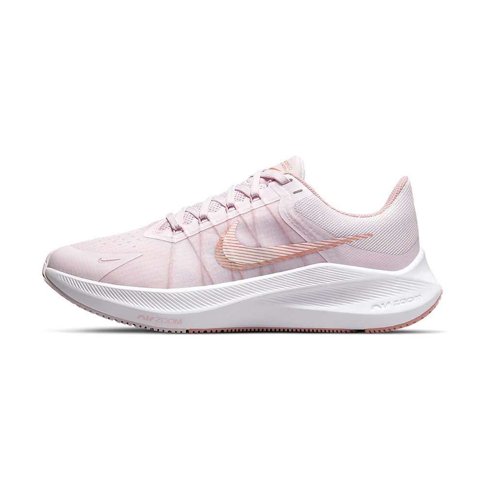 Nike WMNS Zoom Winflo 8 女 白粉 輕量 透氣 避震 慢跑鞋 CW3421-500
