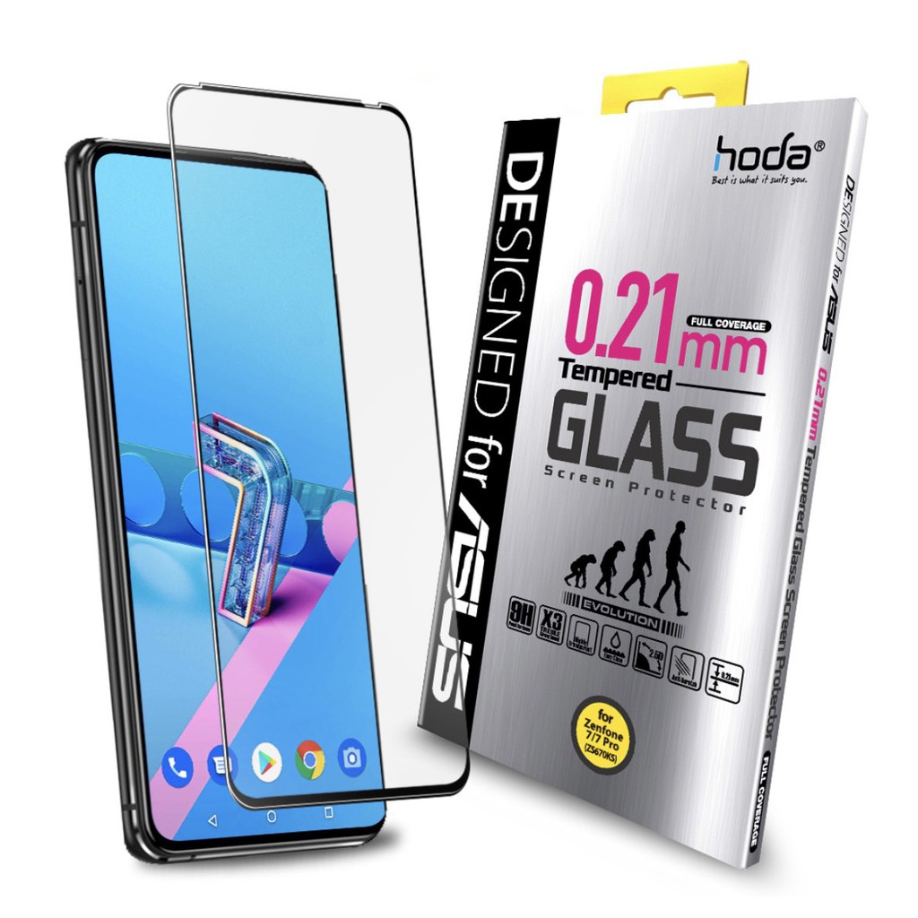 現貨免運 hoda  ASUS ZenFone7/7 Pro/ Zenfone6 進化版邊緣強化滿版玻璃貼/手遊霧面