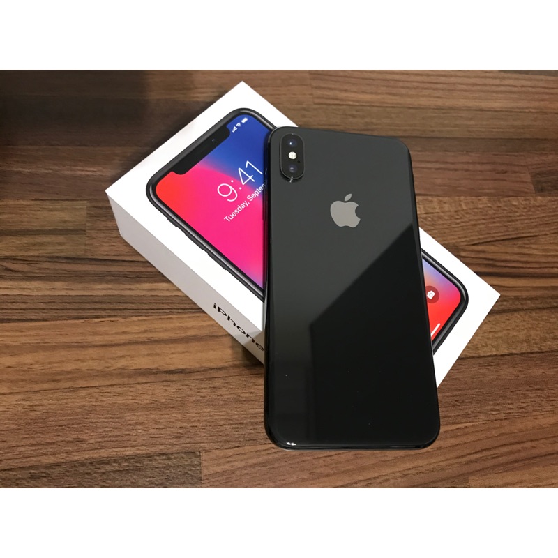 iPhone X 256g 太空灰 灰黑 無維修紀錄 二手 盒裝