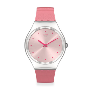 【SWATCH】Skin Irony 超薄金屬 手錶ROSE MOIRE(38mm) 瑞士錶 SYXS135