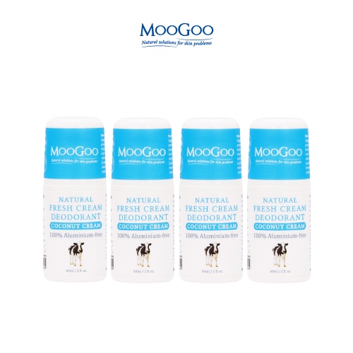 MooGoo慕爾果 天然草本體香劑60ml - 椰奶四入組