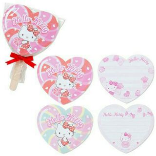 《Sanrio》HELLO KITTY繽紛糖果店系列棒棒糖造型便條紙(愛心糖果)
