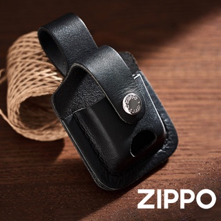 ZIPPO 打火機拇指缺口釦型皮套(黑色) 配件耗材 LPTBK