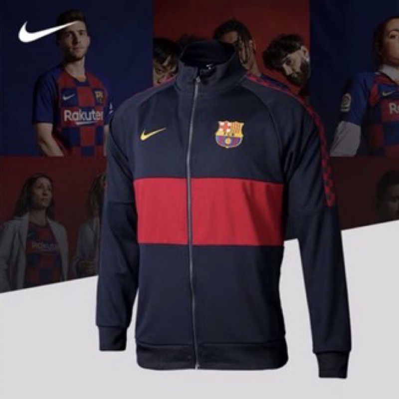 全新Nike 巴塞隆那足球訓練運動夾克外套（XL）