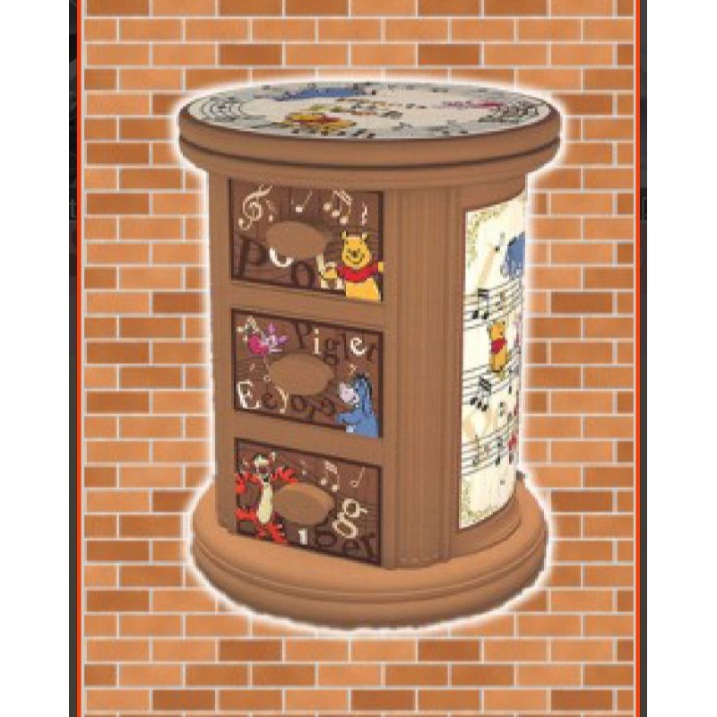 日本空運 日版 景品 SEGA 小熊維尼 維尼熊 熊 Winnie the pooh 旋轉 收納櫃 收納盒