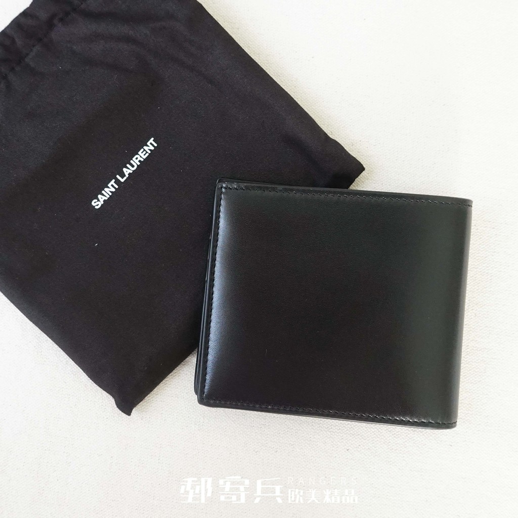現貨 Yves Saint Laurent Ysl 男用義大利經典款白色標限量短夾 蝦皮購物