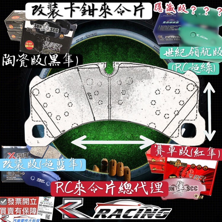 🔥改裝剎車片 保時捷 凱燕 改裝 BREMBO 20Z D65 剎車來令片 RC來令片 總代 剎車片 內有圖片規格