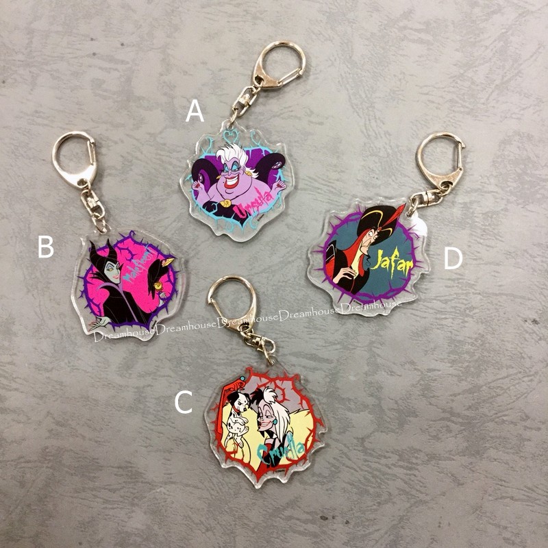 日本帶回 迪士尼 反派角色 烏蘇拉 黑魔女 賈方 庫依拉 吊飾 壓克力 鑰匙圈