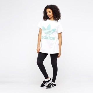 【我塑我形】ADIDAS 愛迪達 寬版 女款 淺綠 白綠 短t 大Logo DH4428
