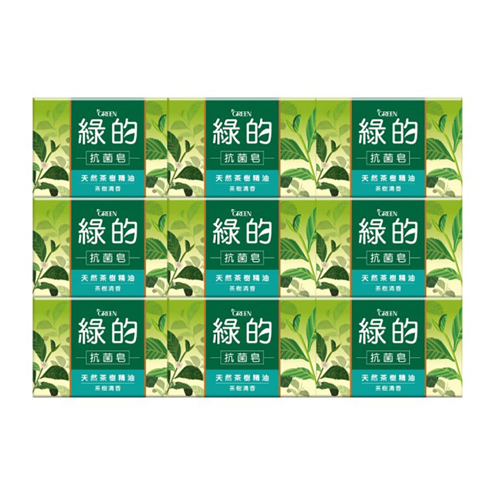 綠的GREEN 抗菌皂-茶樹清香100g*9入組