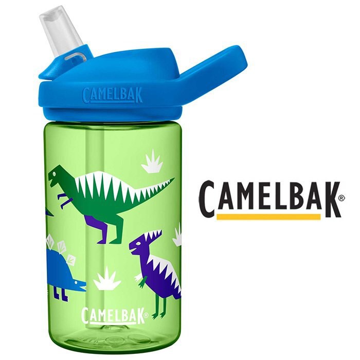 【Camelbak】《送防塵蓋》美國 eddy+ 兒童吸管運動水瓶【嘻哈恐龍】400ml 小孩水壺 單車水壺 公司貨