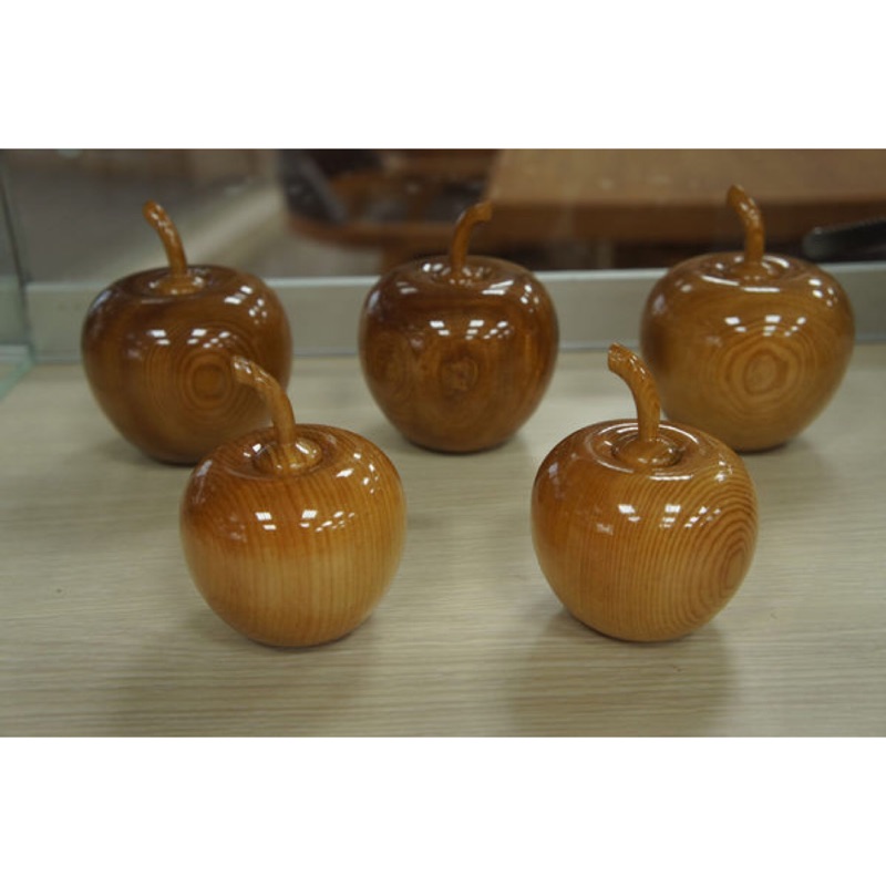 台灣檜木造型蘋果藝品