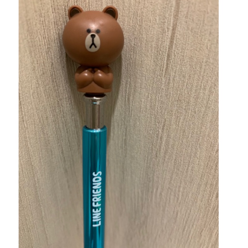 7-11 LINE FRIENDS熊大🐻耳機塞金屬光兩用觸控筆 原子筆