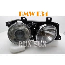 ●○RUN SUN 車燈,車材○● 全新 BMW 寶馬 E34 5系列 原廠型歐規玻璃 投射 大燈 一顆2100