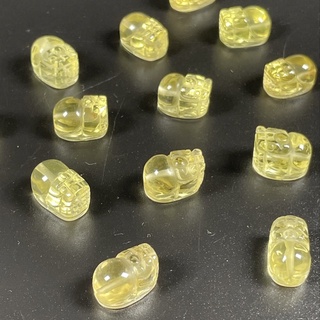 玩石頭♥️ 天然 黃水晶 通孔 貔貅 天然檸檬黃色 DIY手工藝配件 手作材料 黃水晶可帶來偏財運 現貨 實拍