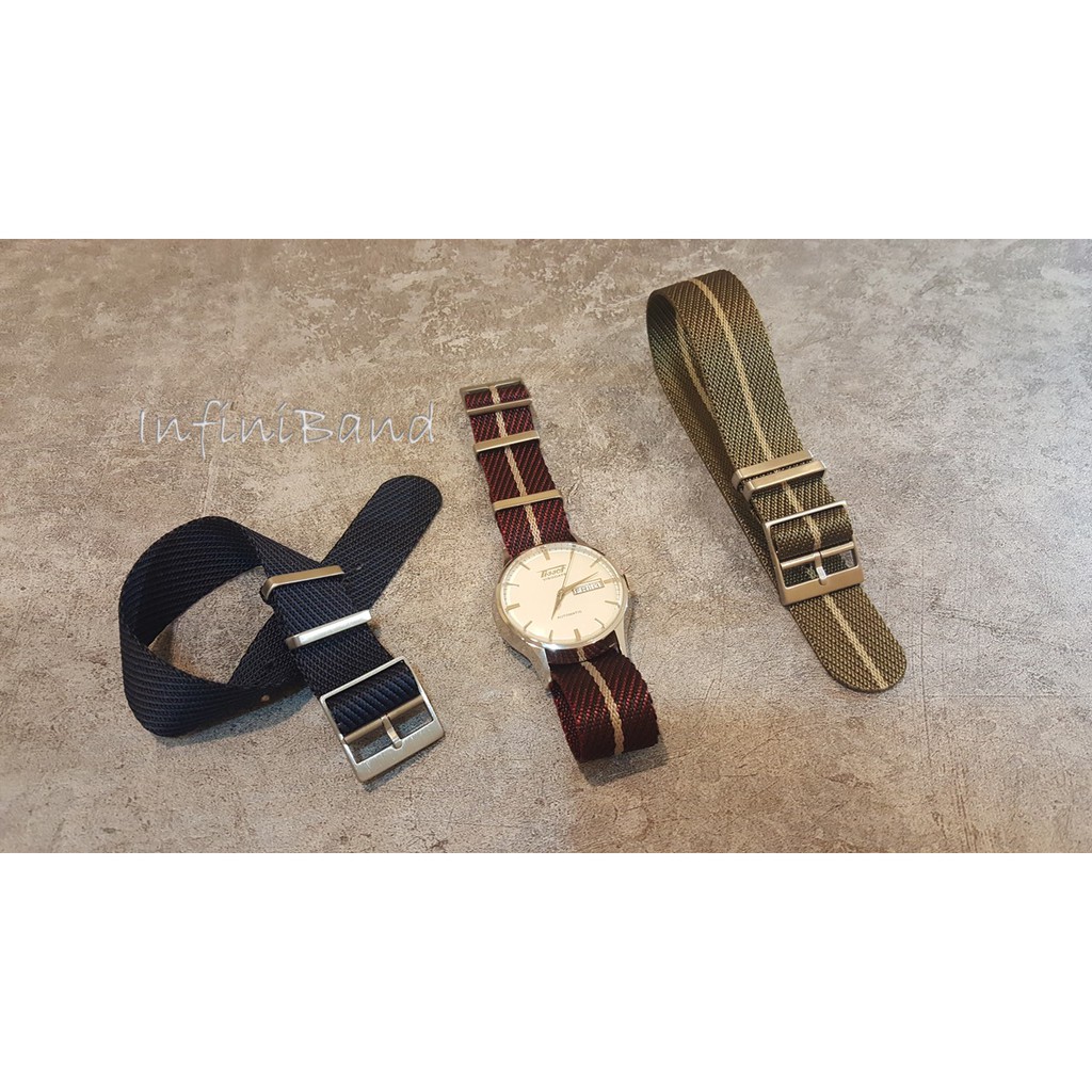 [現貨] 瑞典 24mm 21mm 19mm 復古風格 針織 帝舵 tudor 代用 錶帶 可調式 一件式 尼龍 錶帶