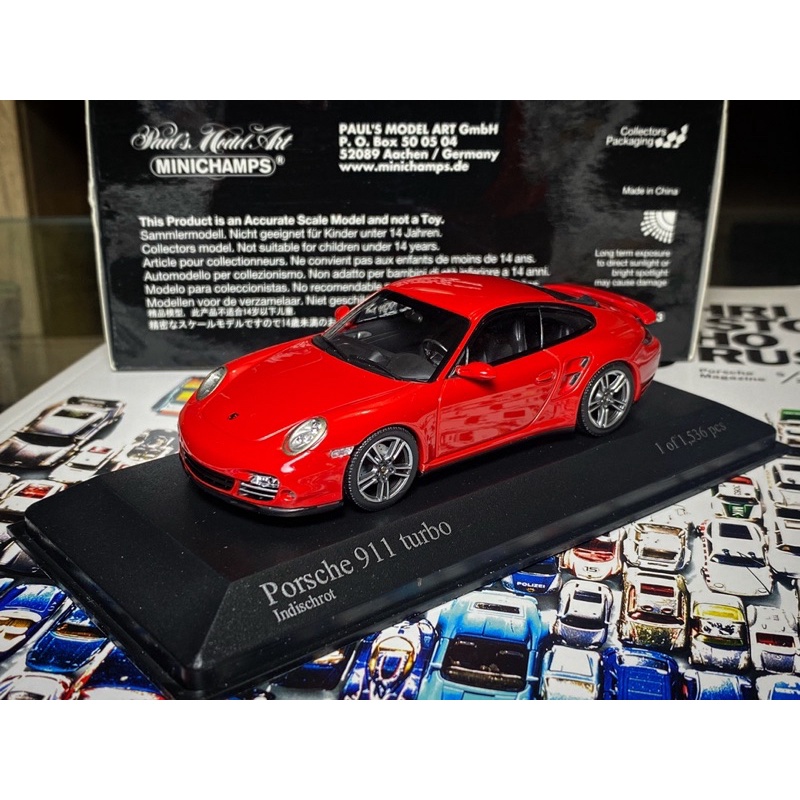 Minichamps 1/43 Porsche 911 turbo 997.2 997 II  1:43 保時捷 原廠