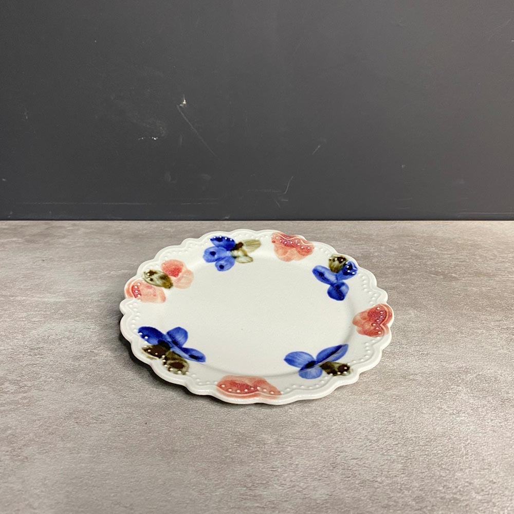 日本 日峰花皿 18.5cm-共2款《WUZ屋子-台北》餐盤 盤子 點心盤 日本製 日式 食器 皿