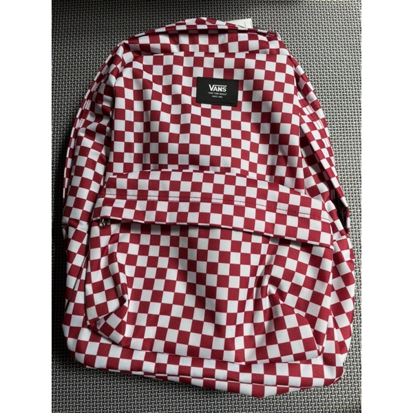 vans old skool III backpack 紅白棋盤後背包 HM824191