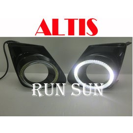 ●○RUN SUN 車燈,車材○● 全新 豐田 11 12 13 COROLLA ALTIS 10.5代 光圈 霧燈框