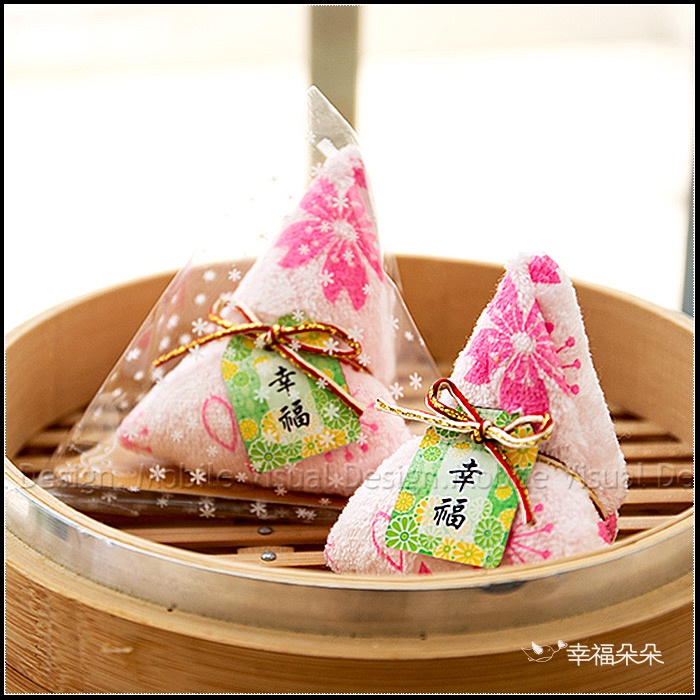 幸福御守毛巾 粽子造型毛巾 祝福幸福接"粽"而來 特別的禮物 台灣製造 婚禮小物 伴娘禮