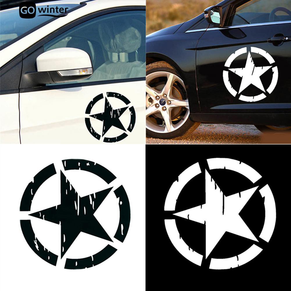 圓形貼紙,用於汽車裝飾的反光星形圖案。