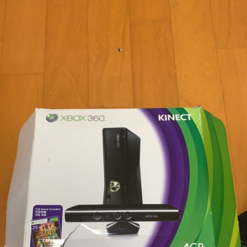 XBOX360 主機 SLIM/薄型/4G版(已改機) +Xbox 360 體感器(正常)+故障手把