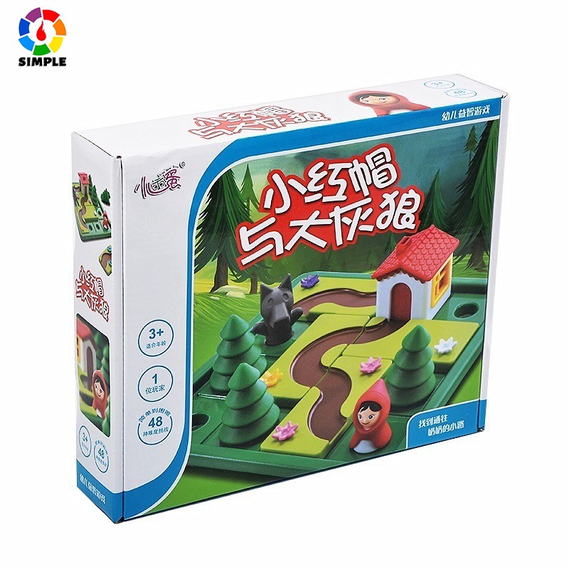 桌遊志 兒童通關玩具小紅帽與大灰狼小乖蛋親子互動智力邏輯思維益智桌遊 蝦皮購物