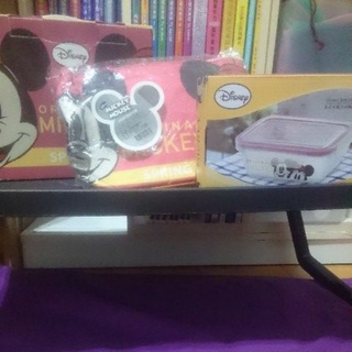 迪士尼Disney 米奇米妮陶瓷保鮮盒提袋組