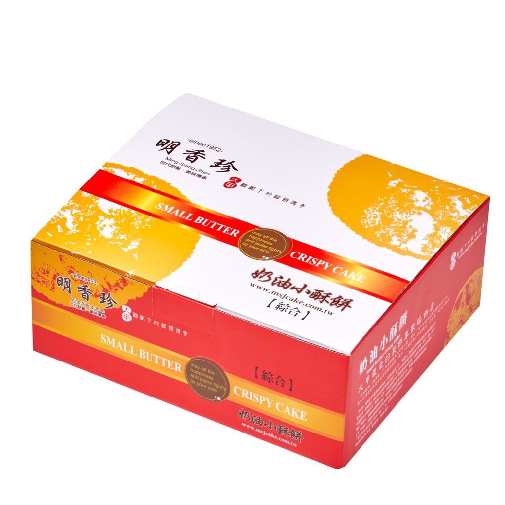 【明香珍】綜合奶油小酥餅 70公克/12片裝(奶素)-大甲50年老店