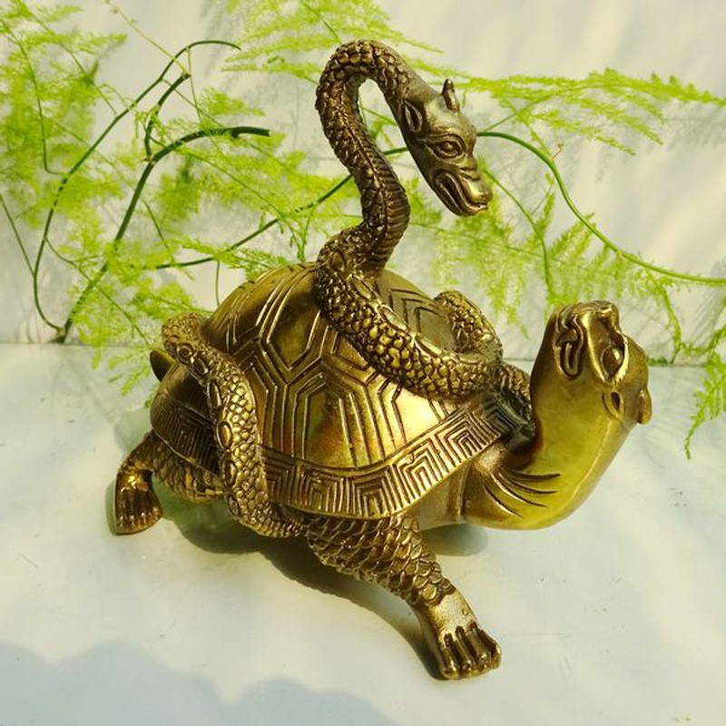 廠商直銷 N純銅蛇龜玄武蛇纏龍龜擺件家居辦公室專用工藝品擺設 蝦皮購物