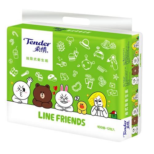 柔情抽取衛生紙 -LINE FRIENDS 授權版