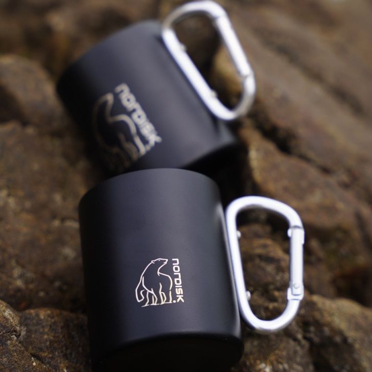 Nordisk露營便攜咖啡杯 大白熊|登山扣304雙層不鏽鋼馬克杯 露營水杯 便攜式杯子 咖啡杯