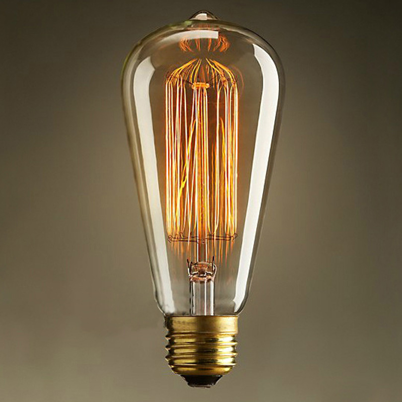 ST64 愛迪生燈泡 鎢絲燈復古懷舊裝飾個性創意藝術led泡燈
