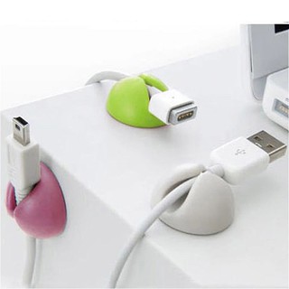 Usb 電纜整理器繞線器耳機支架線夾辦公室桌面電話電纜矽膠紮帶固定器電線管理