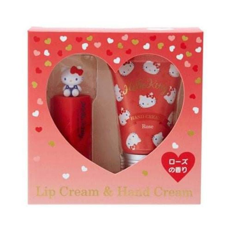 【現貨在台】🇯🇵日本 三麗鷗 正版 凱蒂貓 Hello Kitty 護唇膏+護手霜 禮盒組 生日禮物 聖誕禮物