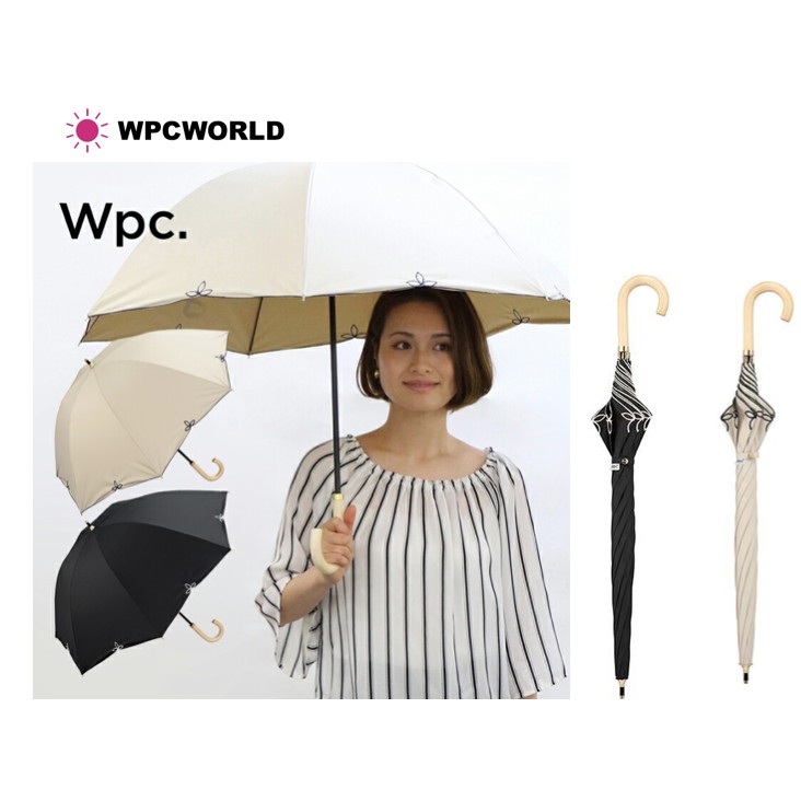 日本進口正版wpc 塗層傘刺繡直傘 99 紫外線遮蔽率與遮光率 隔熱 陽傘雨傘長傘 蝦皮購物