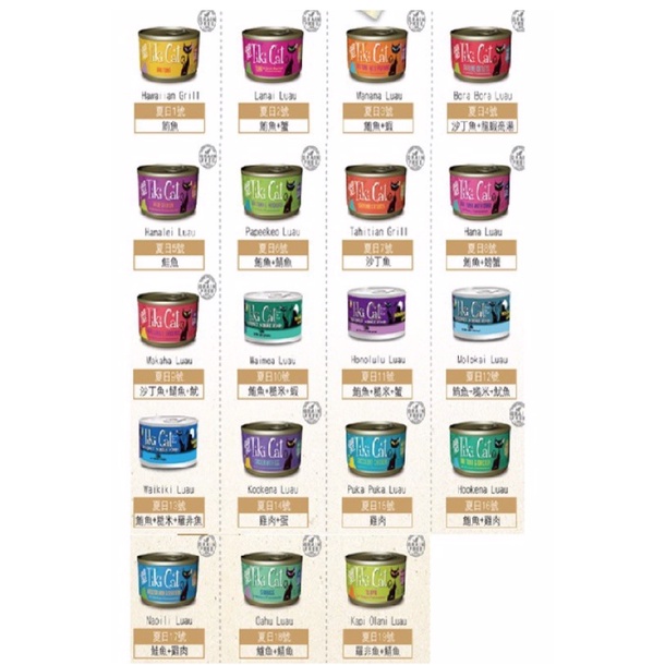 現貨出清 夏日Tiki cat 夏日風情 貓咪 主食罐 80g 貓咪 貓罐 低磷 低鈉 貓咪主食罐